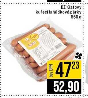 DZ Klatovy kuřecí lahůdkové párky 850 g