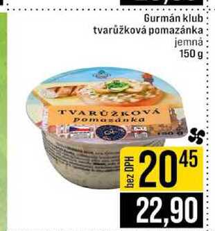 Gurmán klub tvarůžková pomazánka jemná 150 g