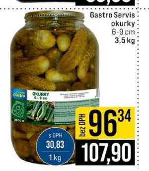 Gastro Servis okurky 6-9 cm 3,5 kg 