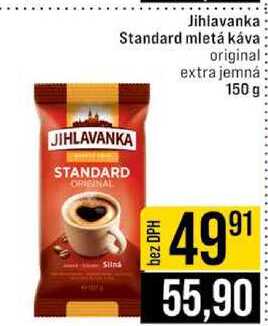 Jihlavanka Standard mletá káva original extra jemná 150 g