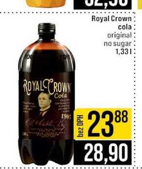 Royal Crown cola original no sugar 1,33l