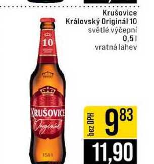 Krušovice Královský Originál 10 světlé výčepní 0,5l