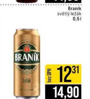 Braník světlý ležák 0,5l