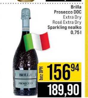 Brilla Prosecco DOC Extra Dry Rosé Extra Dry Sparkling nealko 0,75l