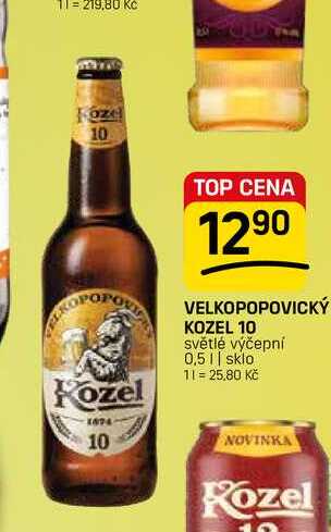 VELKOPOPOVICKÝ KOZEL 10 světlé výčepní 0,5l