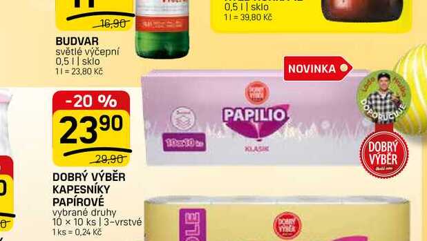 DOBRÝ VÝBĚR KAPESNÍKY PAPÍROVÉ vybrané druhy 10 x 10 ks 