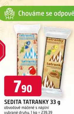 SEDITA TATRANKY 33 g
