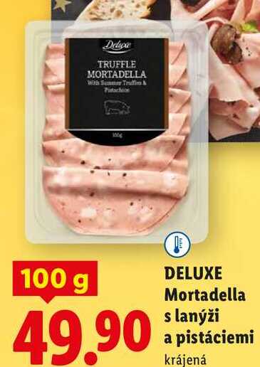 DELUXE Mortadella s lanýži pistáciemi, 100 g