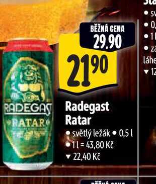 Radegast Ratar (plechovka) 0.5l