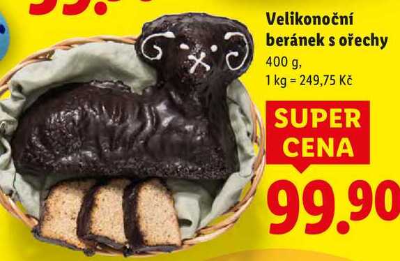 Velikonoční beránek s ořechy, 400 g