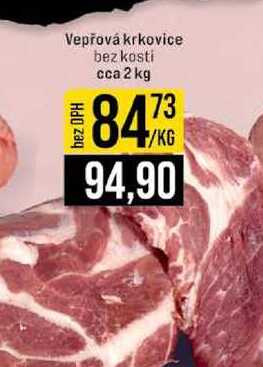 Vepřová krkovice bez kosti cca 2 kg 1kg