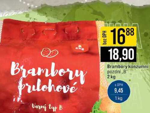 Brambory konzumní pozdní B 2 kg