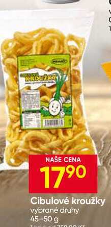 Cibulové kroužky vybrané druhy 45-50 g