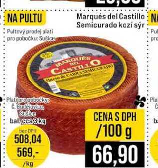 Marqués del Castillo Semicurado kozí sýr 100 g 