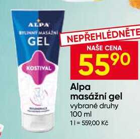 Alpa masážní gel vybrané druhy 100 ml 