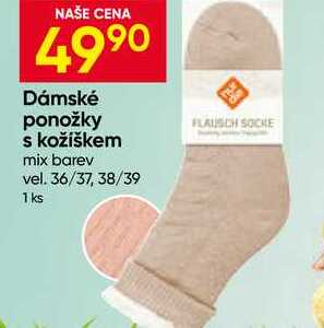 Dámské ponožky s kožíškem mix barev vel. 36/37, 38/39 