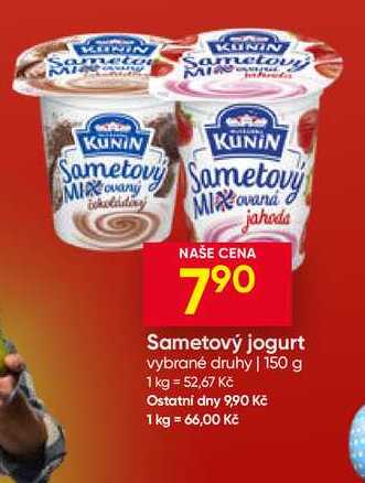 Kunín Sametový jogurt vybrané druhy 150 g