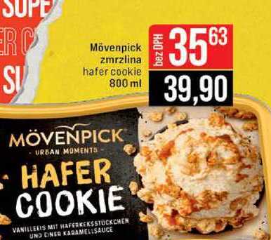 Mövenpick zmrzlina hafer cookie 800 ml 