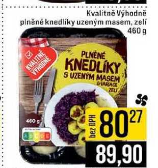 Kvalitně Výhodně plněné knedlíky uzeným masem, zelí 460 g 