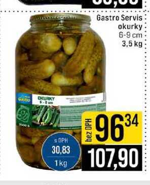 Gastro Servis okurky 6-9 cm 3,5 kg