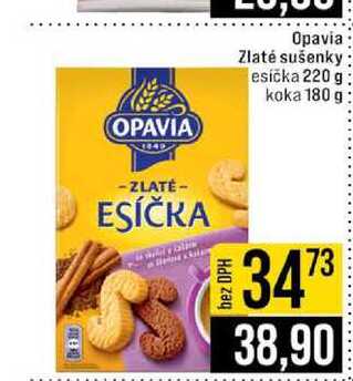 Opavia Zlaté sušenky esička 220 g koka 180 g