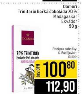 Domori Trinitario hořká čokoláda 70% Madagaskar 50 g 