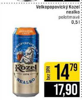 Velkopopovický Kozel nealko polotmavé 0,5l