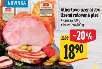  Albertovo uzenářství Uzená rolovaná plec  100 g