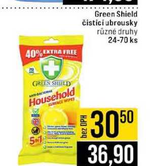 Green Shield čisticí ubrousky různé druhy 24-70 ks