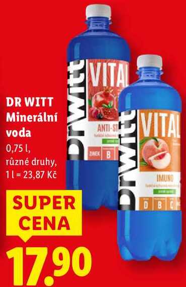 DR WITT Minerální voda, 0,75 l