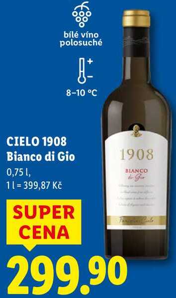 CIELO 1908 Bianco di Gio, 0,75 l