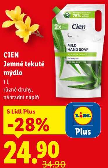 CIEN Jemné tekuté mýdlo, 1 l
