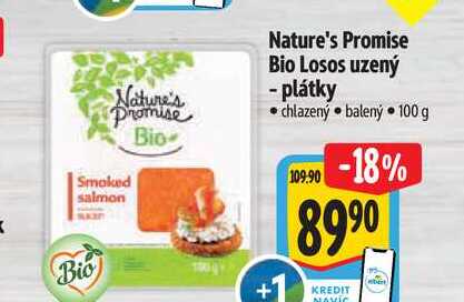  Nature's Promise Bio Losos uzený - plátky 100 g