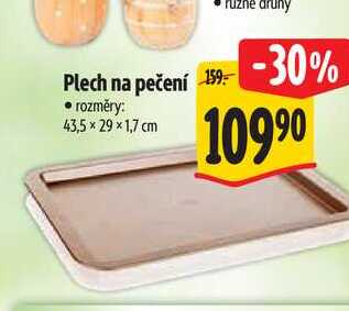 Plech na pečení 43,5 × 29 × 1,7 cm 