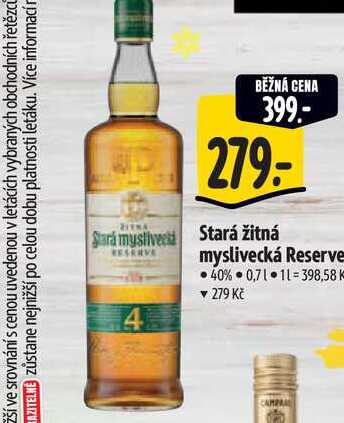 Stará žitná Myslivecká Reserve 40% 0,7 l