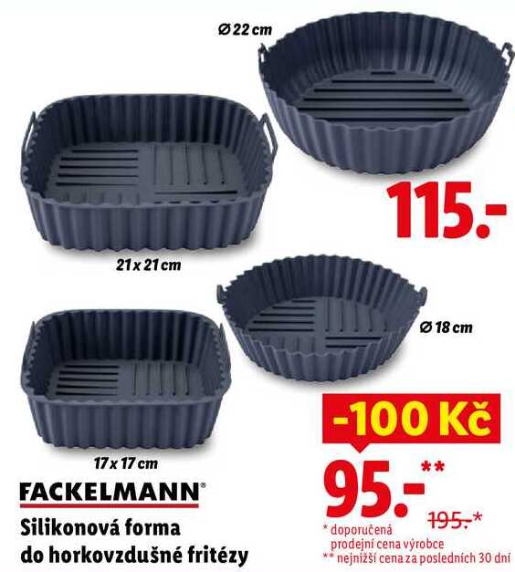 Silikonová forma do horkovzdušné fritézy