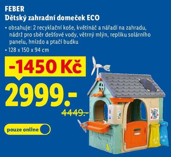 FEBER Dětský zahradní domeček ECO 