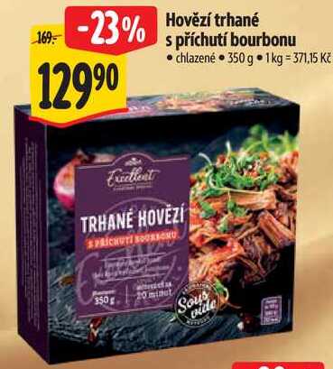 Hovězí trhané s příchutí bourbonu, 350 g