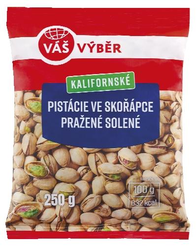 VÁŠ VÝBĚR Kalifornské pistácie, 250 g