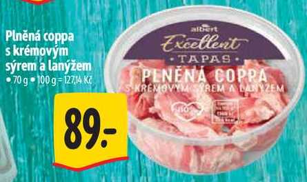 Plněná coppa s krémovým sýrem a lanýžem, 70 g
