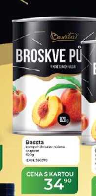 Bassta broskve půlené 820g