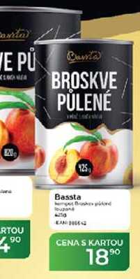 Bassta broskve půlené 425g