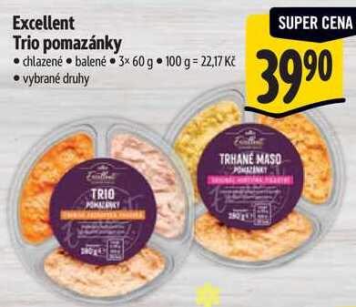 Excellent Trio pomazánky, 3x 60 g