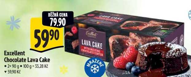 Excellent Chocolate Lava Cake, 2x 90 g