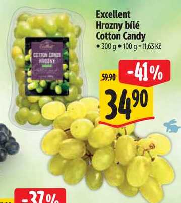 Excellent Hrozny bílé Cotton Candy, 300 g