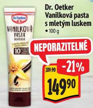 Dr. Oetker Vanilková pasta s mletým luskem, 100 g