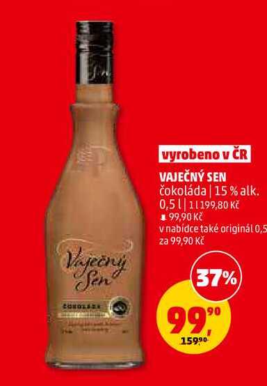 VAJEČNÝ SEN čokoláda 15 % alk., 0,5 l