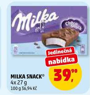 MILKA SNACK, 4x 27 g