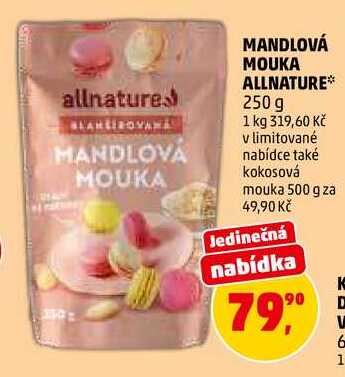 MANDLOVÁ MOUKA ALLNATURE, 250 g 
