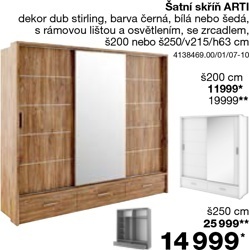 Šatní skříň ARTI